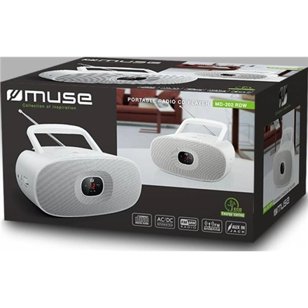 Muse | MD-202RDW | Portable radio CD player | White zdjęcie 3