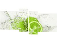 120CM 55 OBRAZ 4 ELEM LIMONKA WODZIE ŚCIENNY