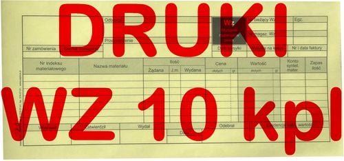 wz - wydanie na zewnątrz 1/3 a4 - papirus - 10 szt. na Arena.pl