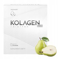 KOLAGEN PRO + BIOTYNA Naturalny KOLAGEN RYBI Stawy Włosy GRUSZKOWY 30 sasz.