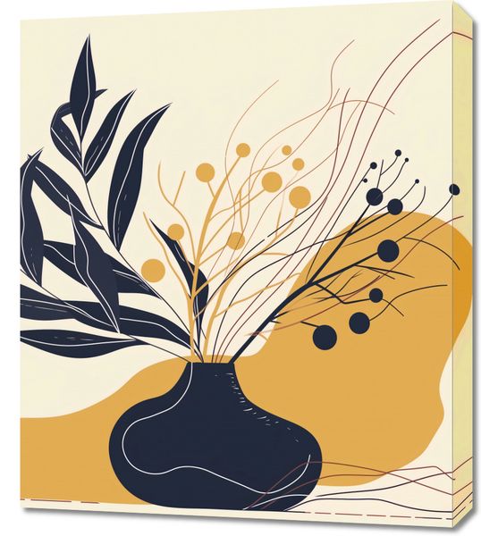 Obraz 60x70cm Spokój Ciemnych Liści zdjęcie 1