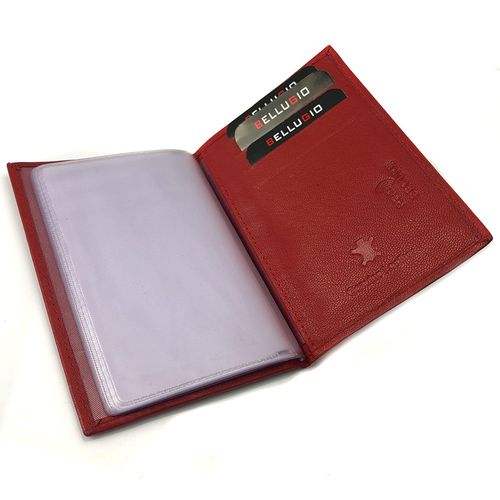 Skórzane etui z systemem RFID - ciemnoczerwone na Arena.pl