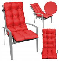 PODUSZKA NA LEŻAK FOTEL poduszki na KRZESŁA OGRODOWE 48x48x75 czerwona