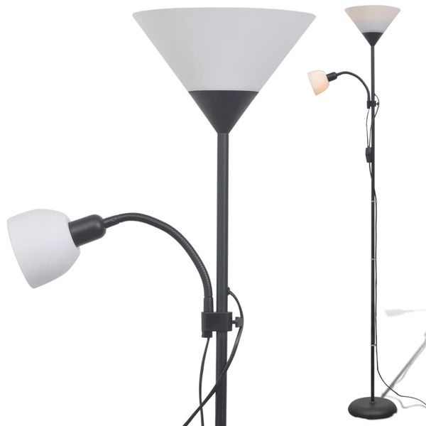 Lampa podłogowa, czarna zdjęcie 3