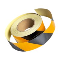TAŚMA P2824R 50mm/5m ODBLASKOWA, GŁADKA, 1-STR LEPNA, ŻÓŁTO-CZARNA