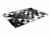 SZKLANA DESKA KUCHENNA 30x20 110a Kwadraty 3D