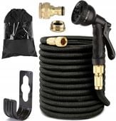 OGRODOWY WĄŻ 30m ROZCIĄGLIWY + ZŁĄCZKI + PISTOLET