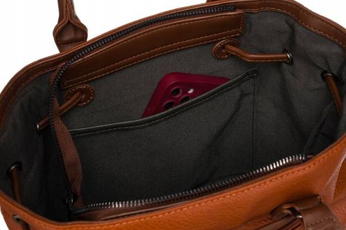 torba damska ze skóry ekologicznej z motywem skóry węża - david jones na Arena.pl