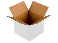 Karton klapowy 300x300x300 mm 3W fala B 380g/m2 Biały 30x30x30 cm