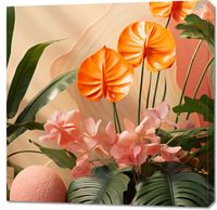 Obraz 90x90cm Pomarańczowy Raj