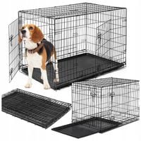 KLATKA METALOWA KENNELOWA DLA PSA ZWIERZĄT TRANSPORTER 89x59x66cm KOJEC L