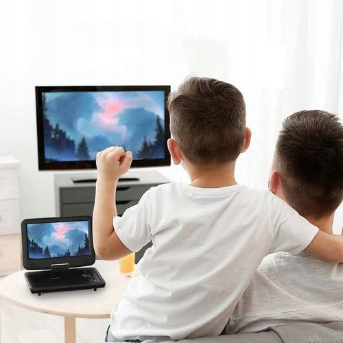 PRZENOŚNY SAMOCHODOWY ODTWARZACZ DVD 9'' LCD CZARNE 2000mAh Baterią na Arena.pl