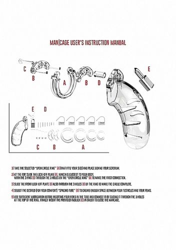 model 06 - chastity - 5.5"" - cock cage - transparent na Arena.pl