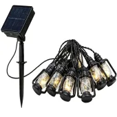 Latarenki solarne ogrodowe 30 led girlanda lampiony na balkon taras