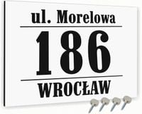 Tabliczka adresowa Aluminiowa Tablica adres domu Biała 20x15 Różne wzory
