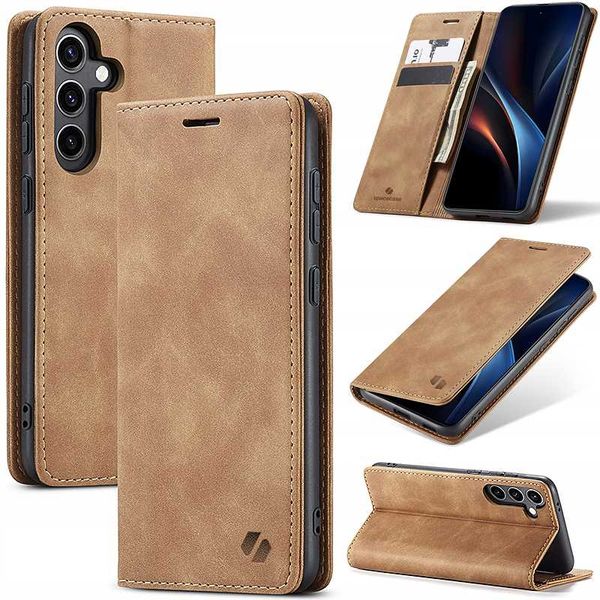 Spacecase Wallet Galaxy S25 Light Brown zdjęcie 10