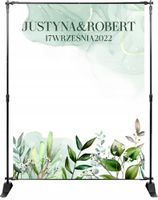 TŁO ścianka FOTO ślubna Z IMIONAMI PARY MŁODEJ