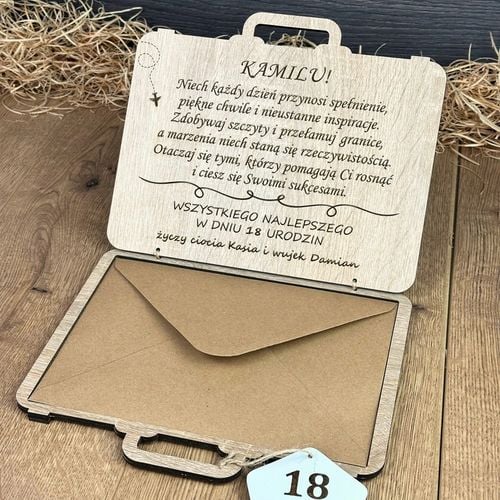 Pudełko na pieniądze Kartka PREZENT na 18 URODZINY dla chłopaka na Arena.pl