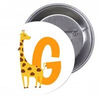 Przypinki buttony LITERKI DLA DZIECI - G