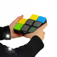 Gra Zręcznościowa LED Magiczna Kostka Logiczna Elektroniczna Układanka