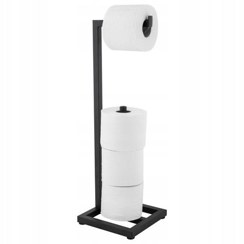 Stojak uchwyt na papier toaletowy do WC toalety czarny wieszak loft na Arena.pl