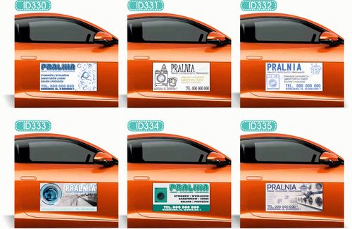 Magnes na samochód reklama magnetyczna 60x30 ORYGINALNA CHEMIA Z NIEMIEC na Arena.pl