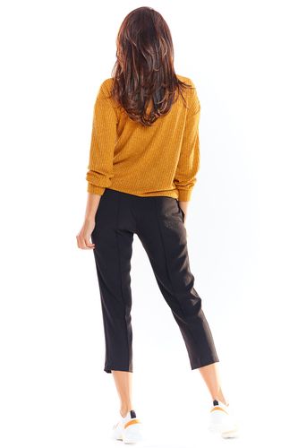Sweter Damski Model A323 Camel - awama Brązowy M na Arena.pl