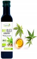 Olej Konopny BIO zimnotłoczony 250ml Natvita Ekologiczny Naturalny
