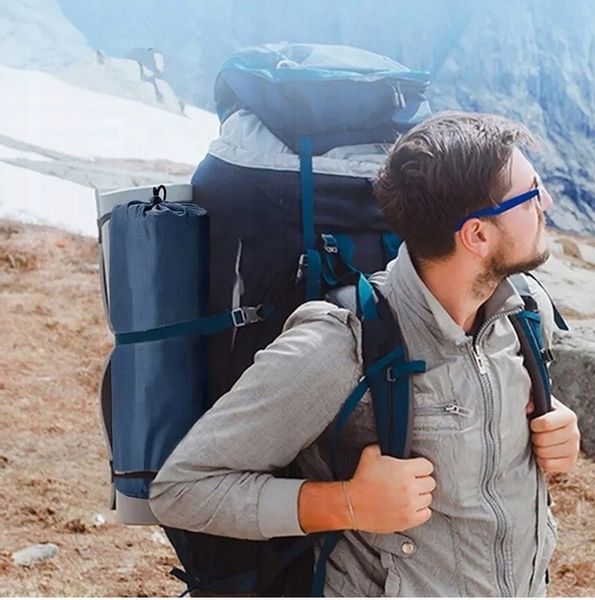 2x DMUCHANA MATA MATERAC Z WBUDOWANĄ POMPKĄ DWUOSOBOWA KARIMATA ULTRA LEKKA zdjęcie 11