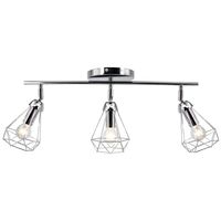 Chromowana lampa sufitowa 8414/3 8C metalowa do salonu