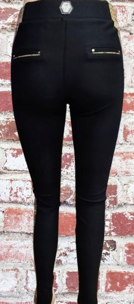 SPODNIE ESPARANTO z lampasami z imitacji skóry węża PREMIUM roz S zdjęcie 2