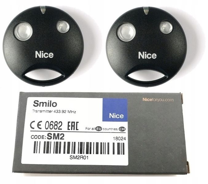2x Pilot NICE SMILO SM2 Nowy Oryginalny BATERIA zdjęcie 1