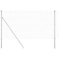Ogrodzenie z słupkami Srebrny 1.4 x 10 m Stal