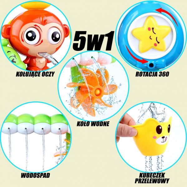 WOOPIE BABY Zabawka Wodna do Kąpieli Małpka + Kubeczek zdjęcie 29