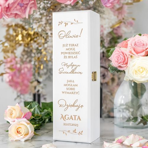 PODZIĘKOWANIE DLA ŚWIADKOWEJ SKRZYNKA NA WINO PREZENT DLA ŚWIADKOWEJ na Arena.pl