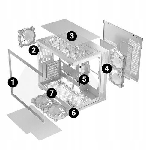 Gamingowa obudowa MODECOM VOLCANO PANORAMA APEX ARGB 5F MIDI biała, 5×went. na Arena.pl