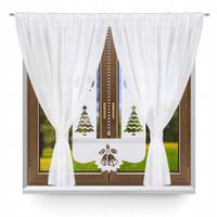 R2 Firana nowoczesna ŚWIĄTECZNA KOMPLET panel ekran choinka glamur 400x145