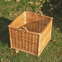 Wiklinowy Kwadratowy Kosz na Sklejce 42x42 H35/41 cm na Arena.pl