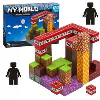 KLOCKI MAGNETYCZNE KLOCKI SZEŚCIANY 120 KLOCKÓW W TYM 2 FIGURKI