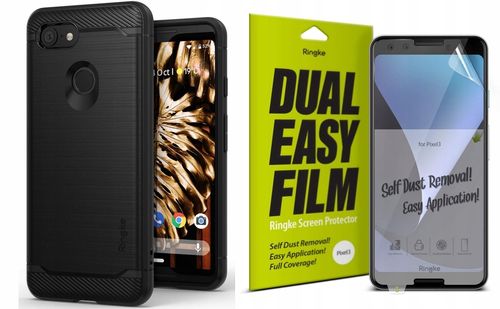 ETUI GOOGLE PIXEL 3 RINGKE ONYX + FOLIA DUAL EASY na Arena.pl