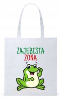 Dla Dziewczyny Żony Torba Eco Biała Shopper Z Nadrukiem Ze Zdjęciem