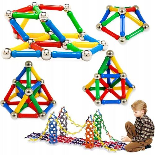 KLOCKI MAGNETYCZNE UKŁADANKA KONSTRUKCYJNE 250 SZT na Arena.pl