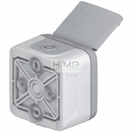 PLEXO55 Gniazdo natynkowe hermetyczne pojedyncze 2P+Z SZARE komplet Legrand 069731 zdjęcie 3