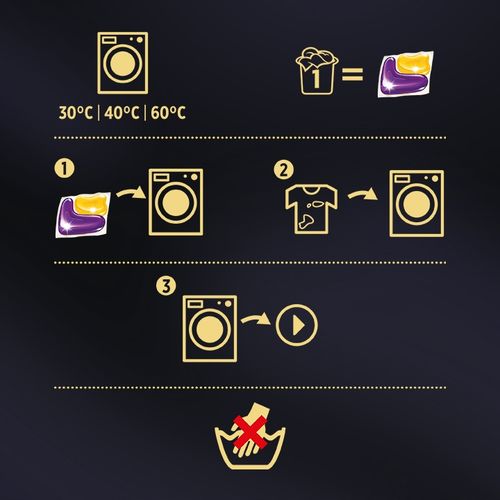 Woolite Kapsułki DoPrania Rzeczy Czarnych Ciemnych Jeans z Keratyną 43szt na Arena.pl