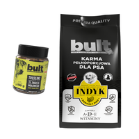 KARMA SUCHA Z INDYKIEM BULT DLA DOROSŁYCH PSÓW 12kg + TRESERKI GRATIS