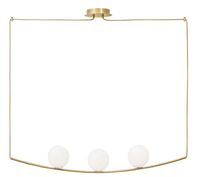 Wisząca lampa jadalniana Soria kule nad stół białe złote