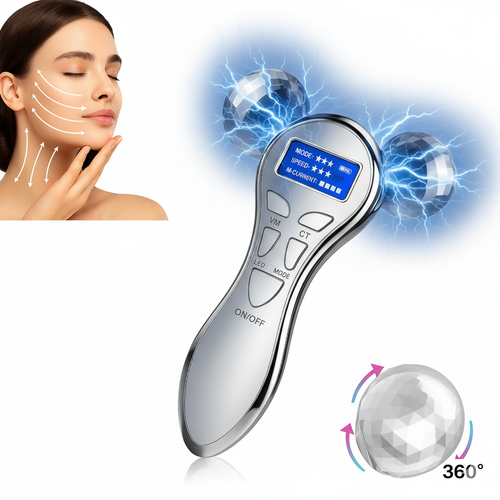 Masażer twarzy Kulowy 4D do masażu ciała Bezprzewodowy z wibracją EMS LED na Arena.pl