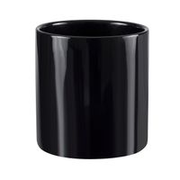 Doniczka osłonka ceramiczna walec 20x20 cm Czarny