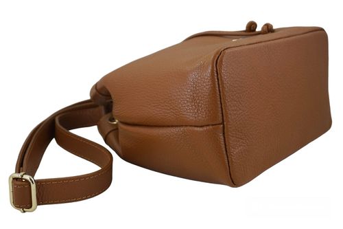 Torebka skórzana / mini worek - Brązowa jasna na Arena.pl