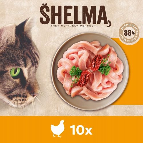 MOKRA KARMA DLA KOTA SHELMA MEGA BOX 40X85G FILECIKI MIX 4 SMAKÓW BEZ na Arena.pl